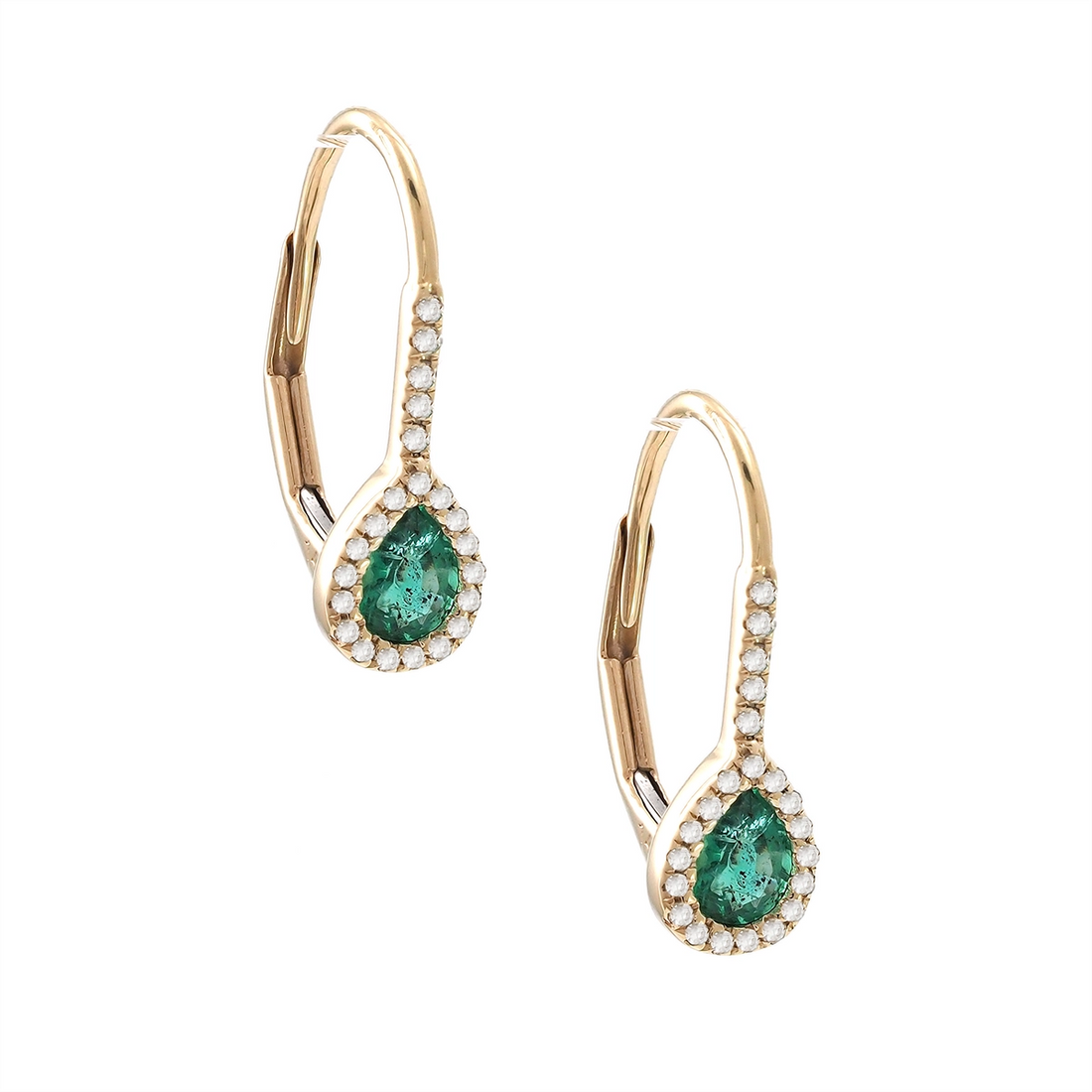 Earrings Earrings in Yellow Gold containing Multi-gemstone, Diamond, Emerald 455000