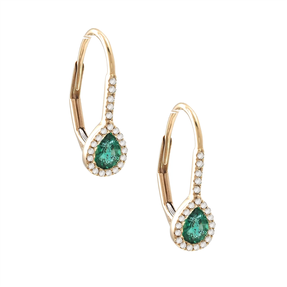 Earrings Earrings in Yellow Gold containing Multi-gemstone, Diamond, Emerald 455000