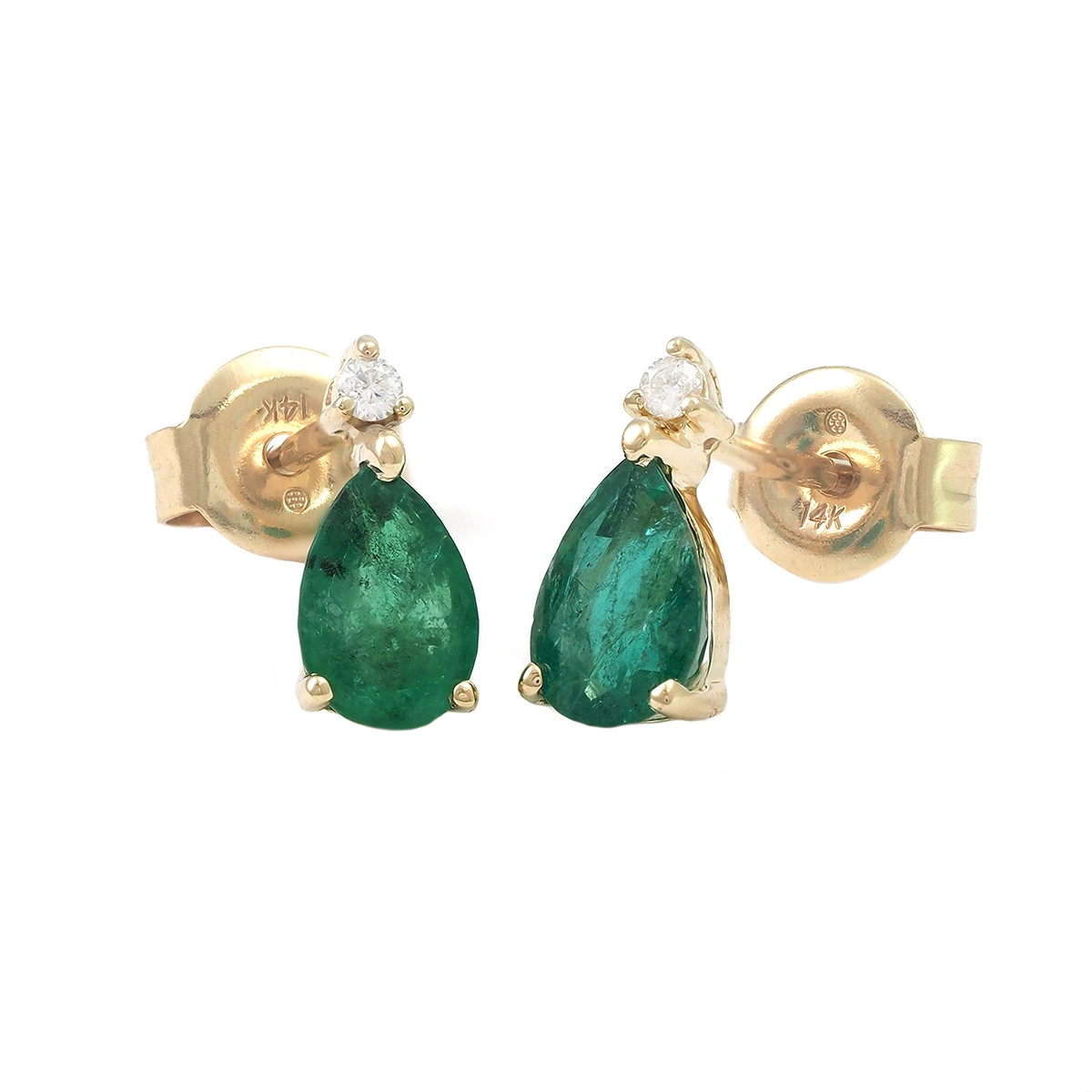 Earrings Earrings in Yellow Gold containing Multi-gemstone, Diamond, Emerald 455011