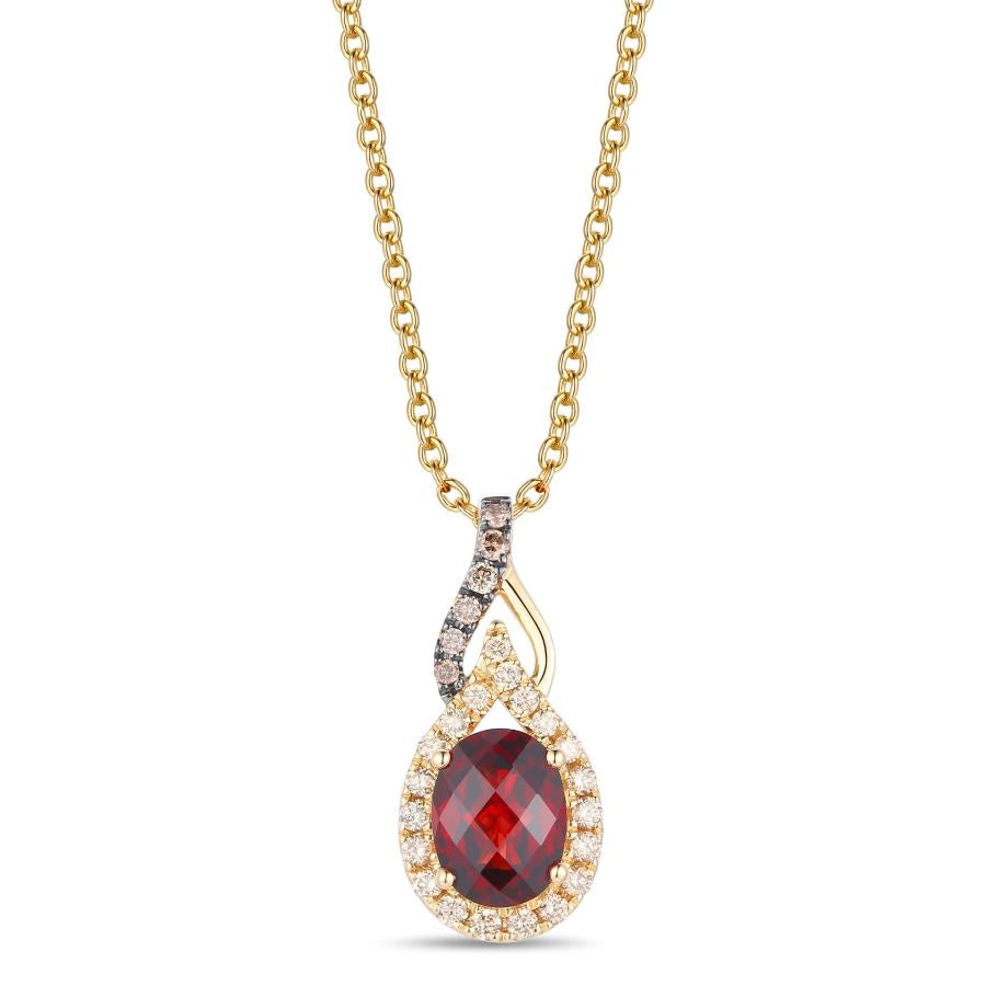 Le Vian Necklaces in Yellow Gold containing Garnet, Multi-gemstone, Diamond TSXJ20