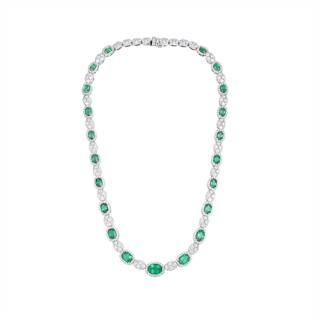 Necklaces Necklaces in Mixed Metals containing Multi-gemstone, Diamond, Emerald 455379