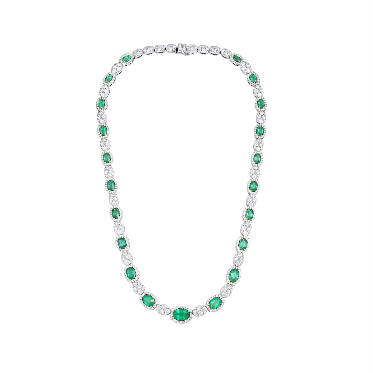 Necklaces Necklaces in Mixed Metals containing Multi-gemstone, Diamond, Emerald 455379
