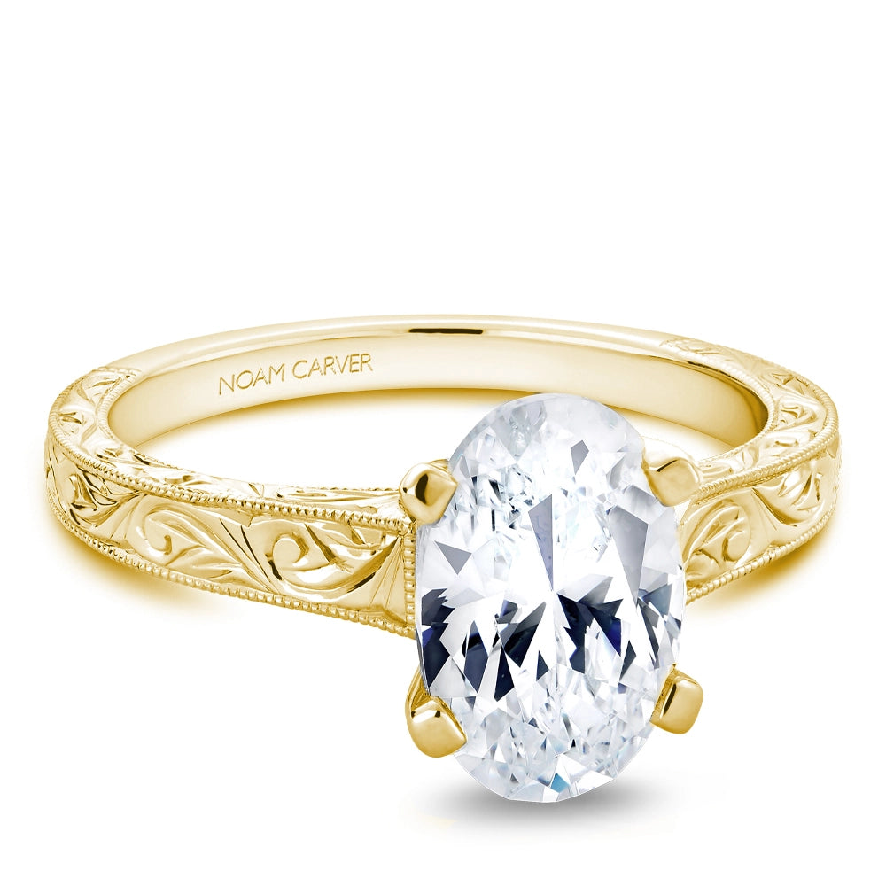 CrownRing Engagement Rings in Yellow Gold B006-11YME-FCYA