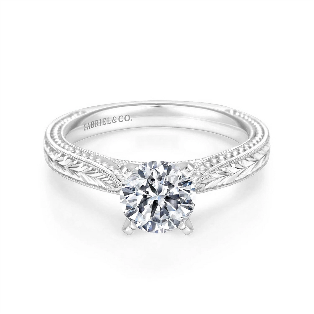 Gabriel & Co Engagement Rings in White Gold ER6636W8JJJ