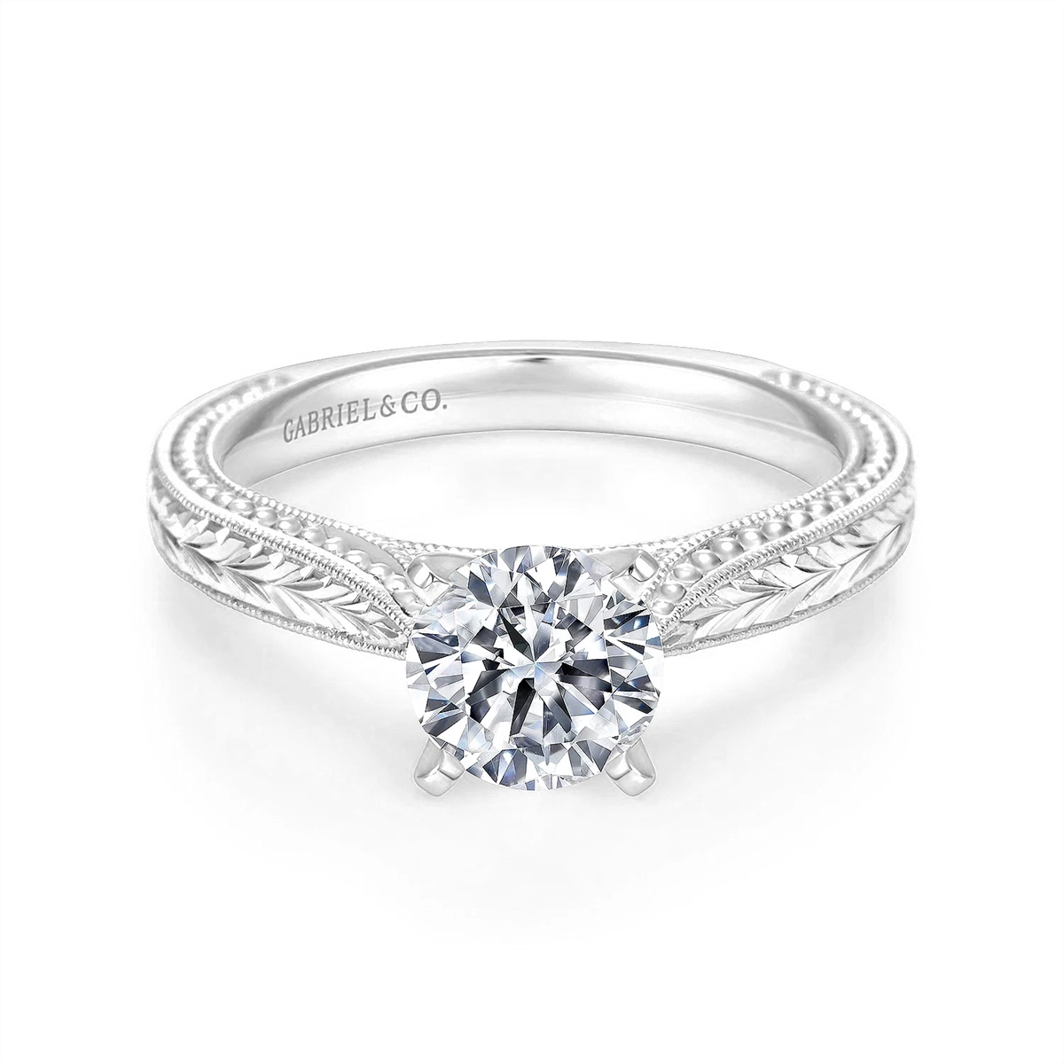 Gabriel & Co Engagement Rings in White Gold ER6636W8JJJ