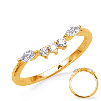 Wedding Bands Wedding Rings in Yellow Gold containing Diamond 455536
