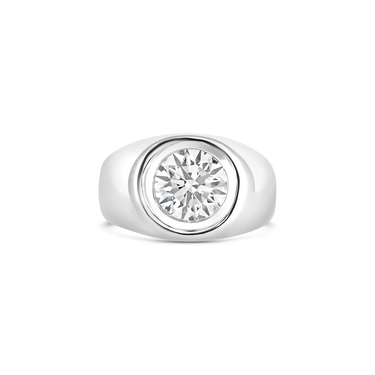 Mens Bands Rings in White Gold containing Diamond 455651