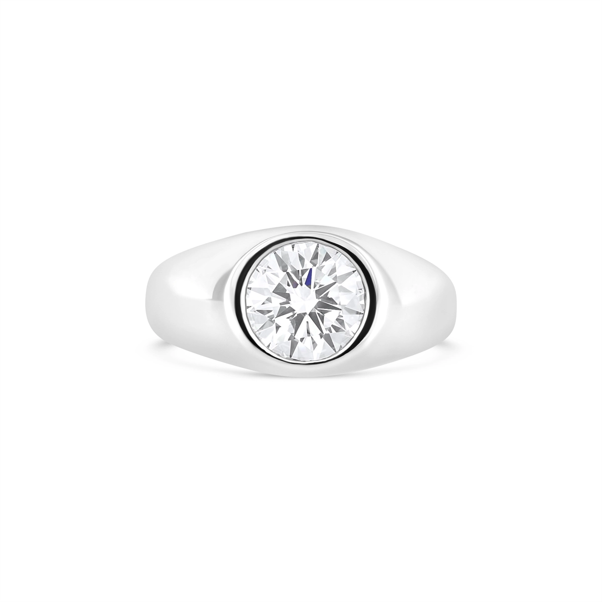 Mens Bands Rings in White Gold containing Diamond 455652