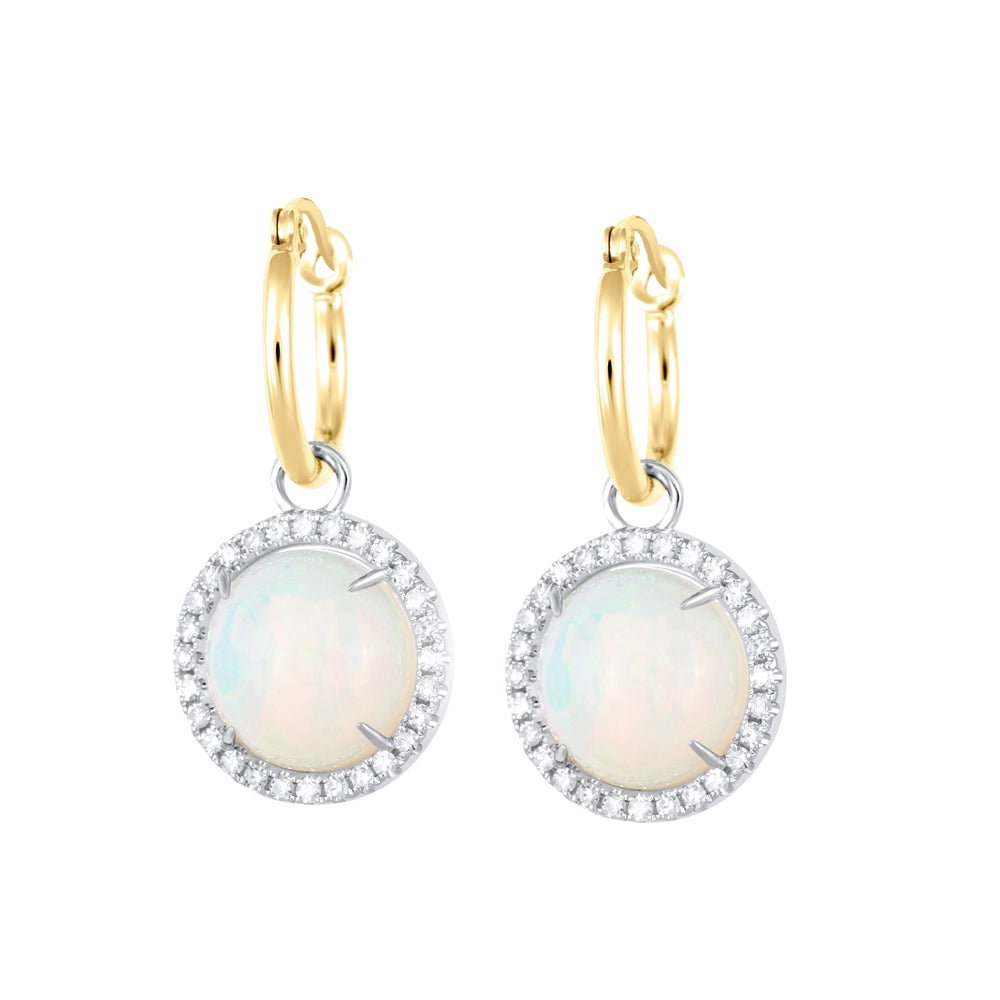 Earrings Earrings in Mixed Metals containing Opal, Multi-gemstone, Diamond 455760