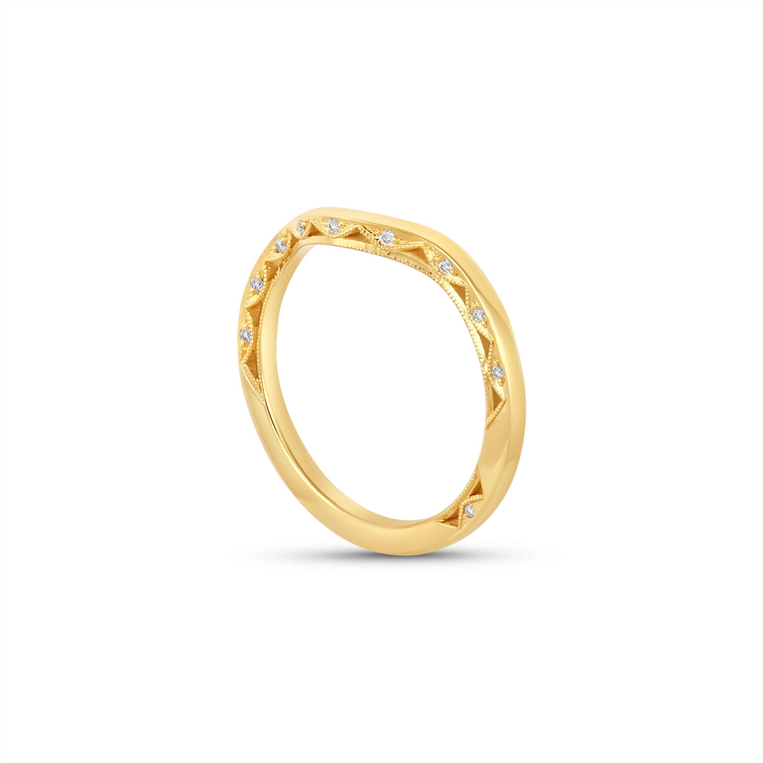 Tacori Wedding Rings in Yellow Gold containing Diamond HT 2562 B 1/2 Y R-CUSTOM
