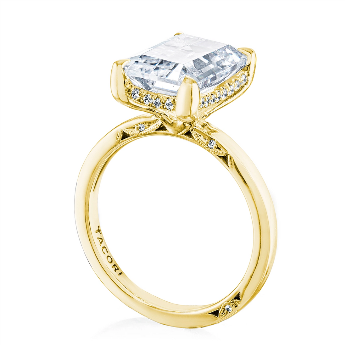 Tacori Engagement Rings in Yellow Gold containing Diamond 2688 1.5 EC 12X8.5 Y