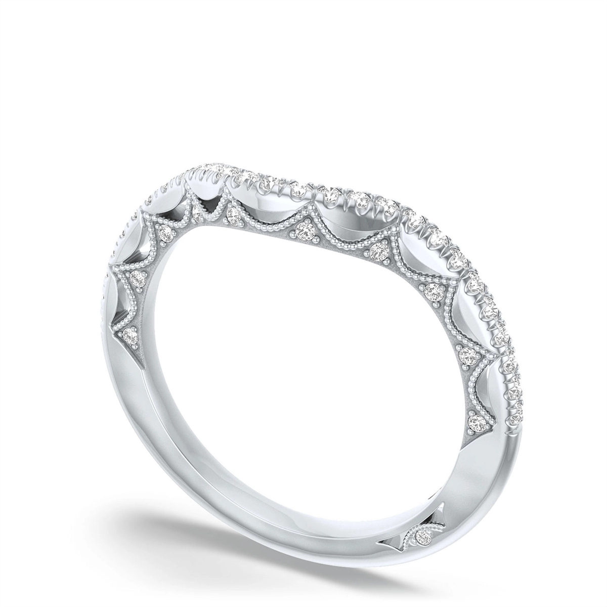 Tacori Wedding Rings in Platinum/Palladium containing Diamond 456066