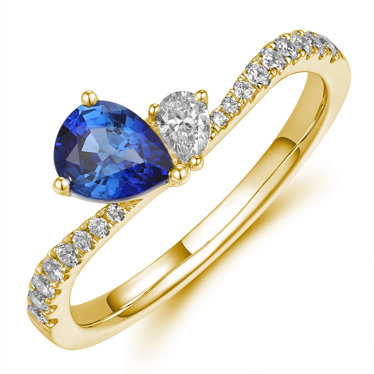 Rings Rings in Yellow Gold containing Multi-gemstone, Diamond, Sapphire 456115