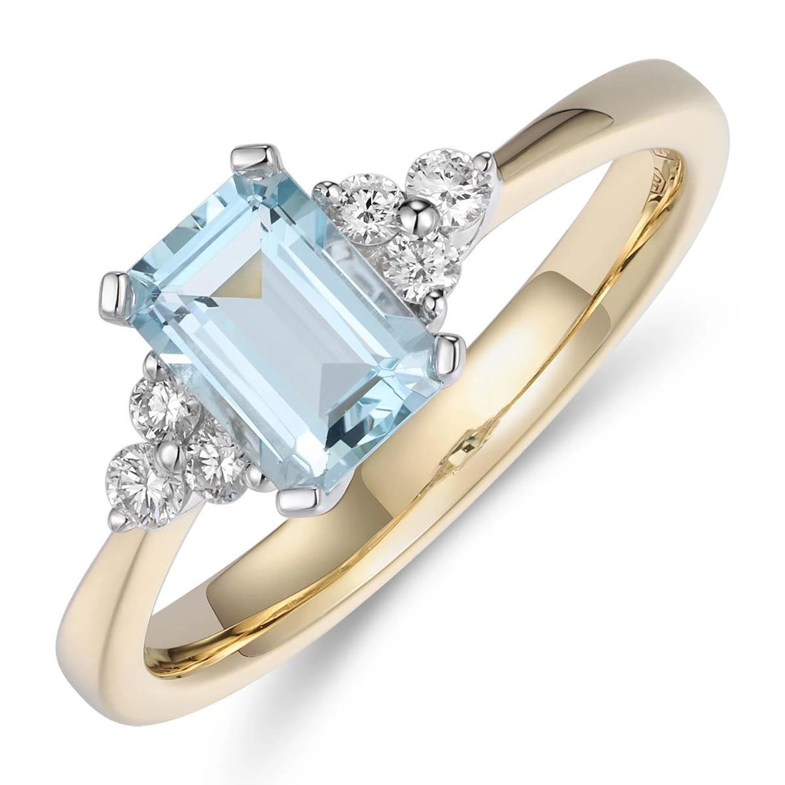 Rings Rings in Mixed Metals containing Aquamarine, Multi-gemstone, Diamond 456121