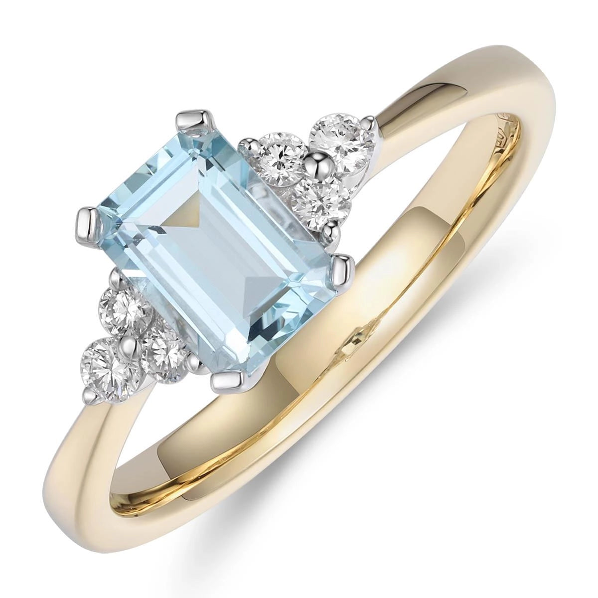 Rings Rings in Mixed Metals containing Aquamarine, Multi-gemstone, Diamond 456121