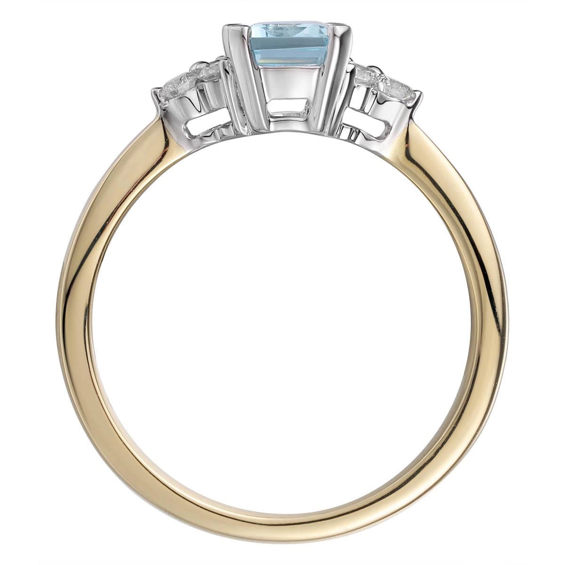 Rings Rings in Mixed Metals containing Aquamarine, Multi-gemstone, Diamond 456121