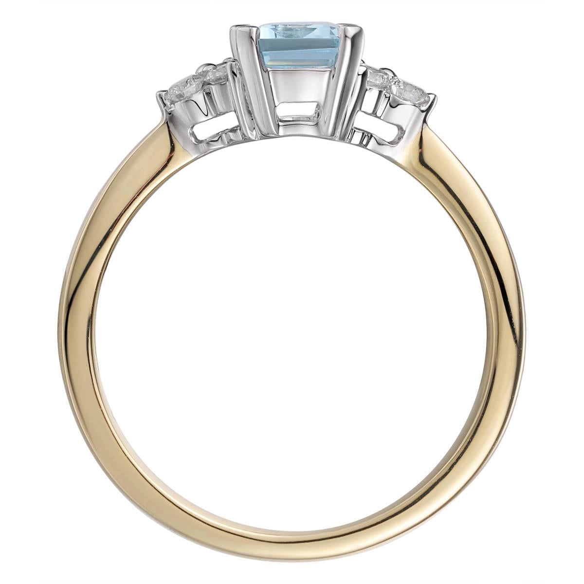 Rings Rings in Mixed Metals containing Aquamarine, Multi-gemstone, Diamond 456121