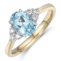 Rings Rings in Mixed Metals containing Aquamarine, Multi-gemstone, Diamond 456122