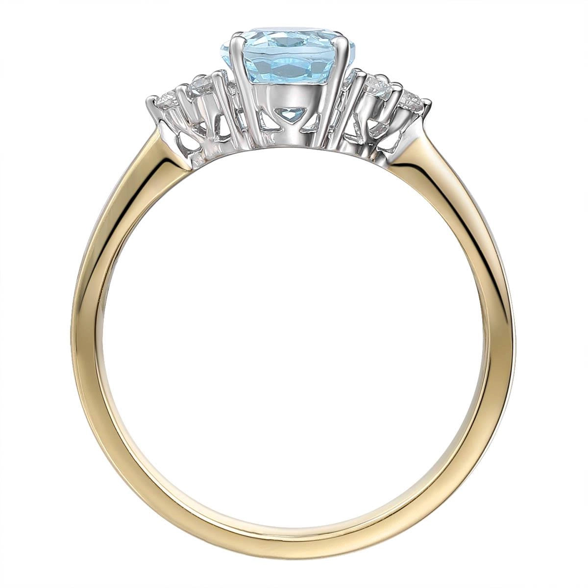 Rings Rings in Mixed Metals containing Aquamarine, Multi-gemstone, Diamond 456122