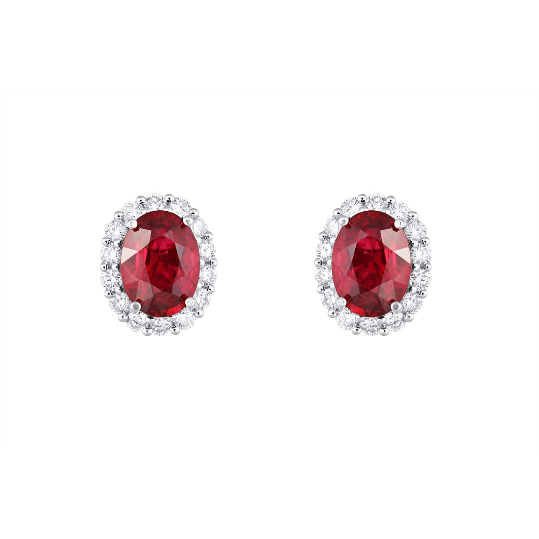 Earrings Earrings in White Gold containing Multi-gemstone, Diamond, Ruby 456193