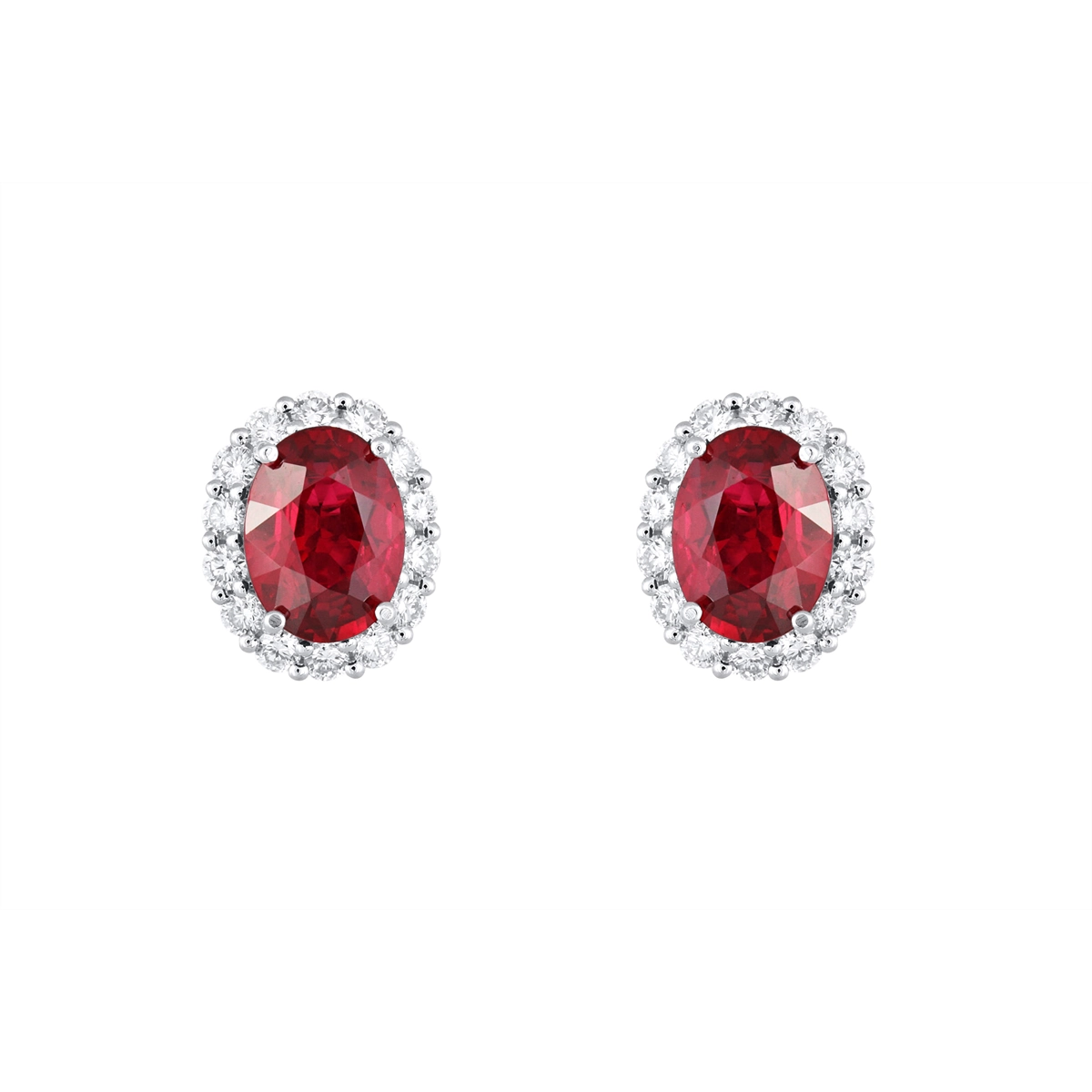 Earrings Earrings in White Gold containing Multi-gemstone, Diamond, Ruby 456193