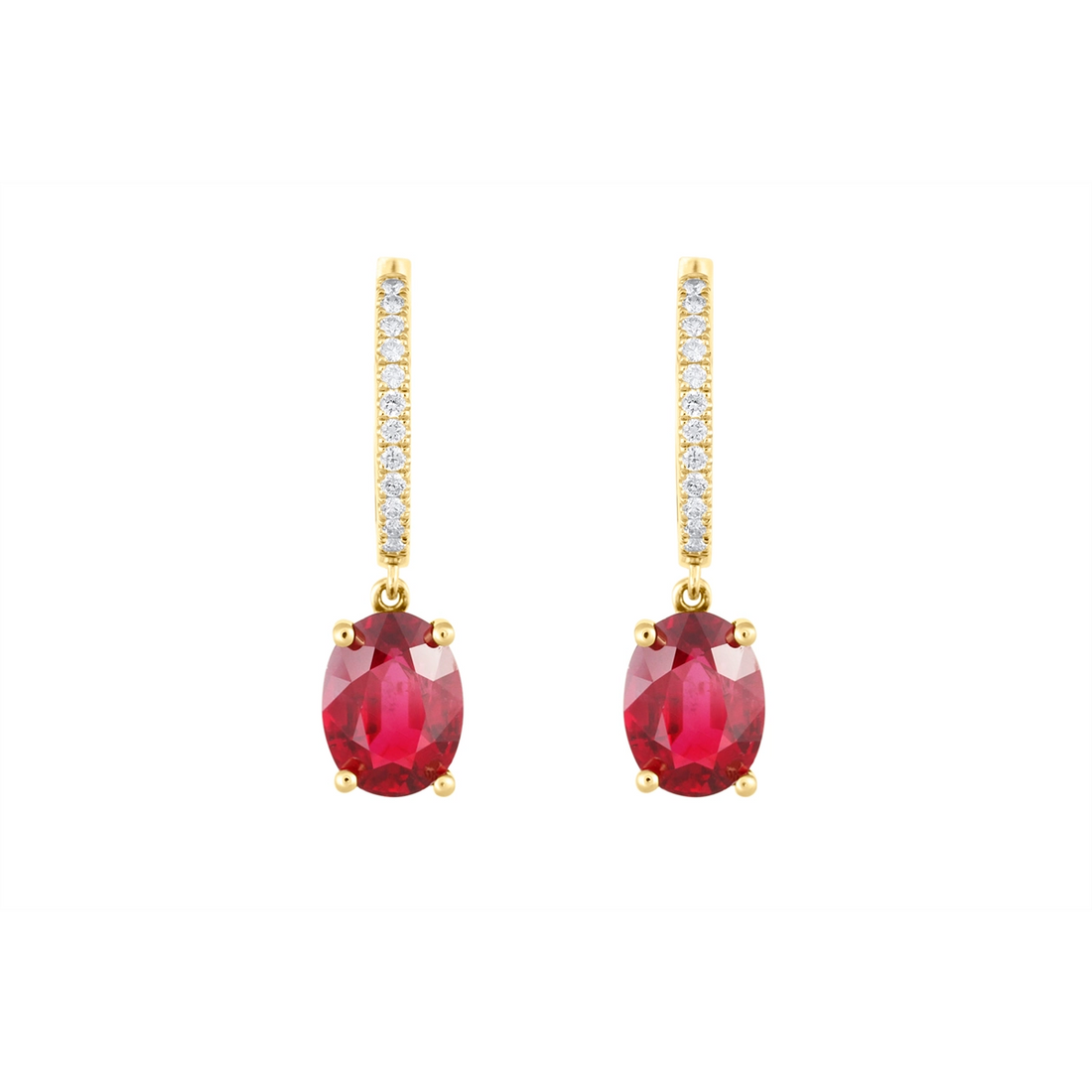 Earrings Earrings in Yellow Gold containing Multi-gemstone, Diamond, Ruby 456194