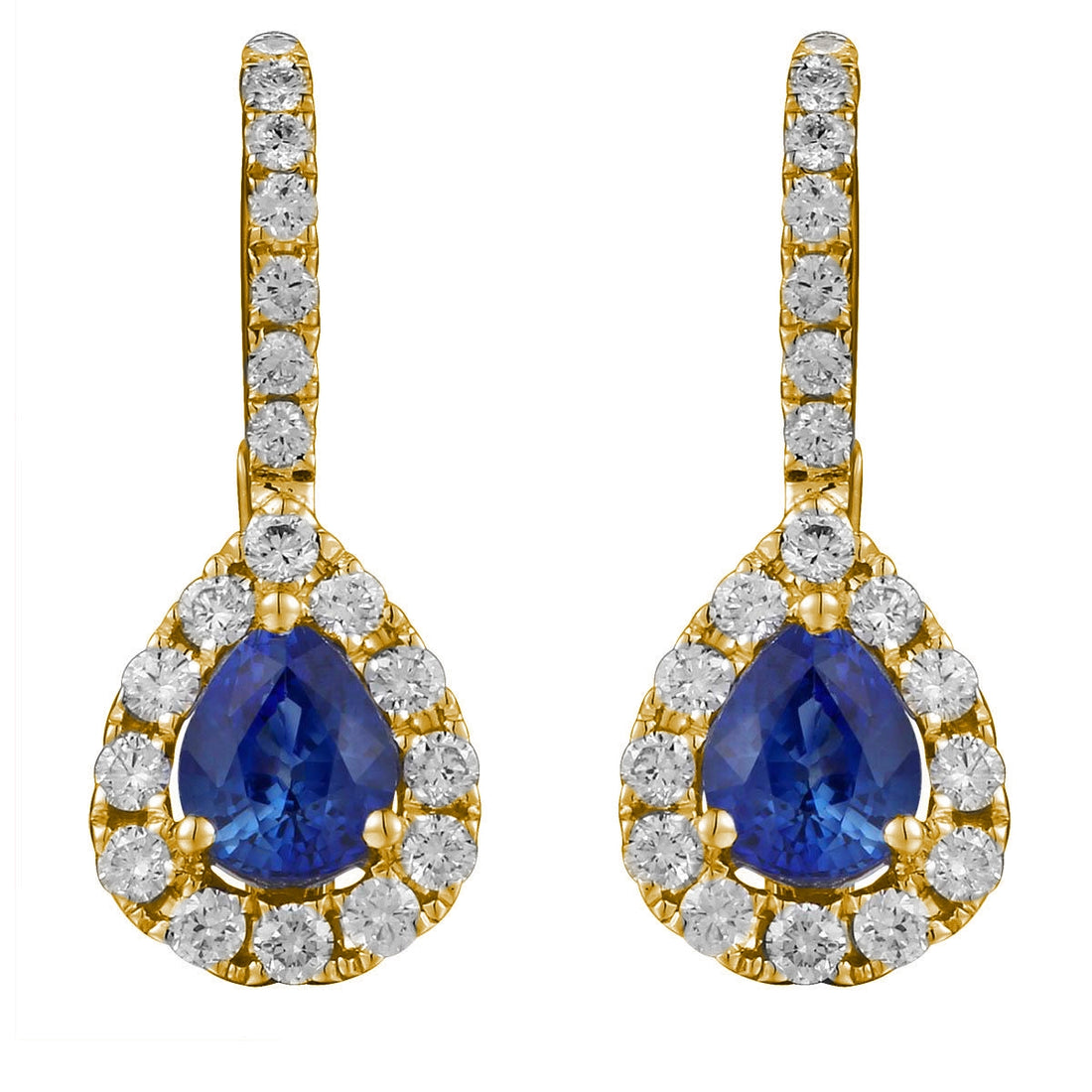Earrings Earrings in Yellow Gold containing Multi-gemstone, Diamond, Sapphire 456201