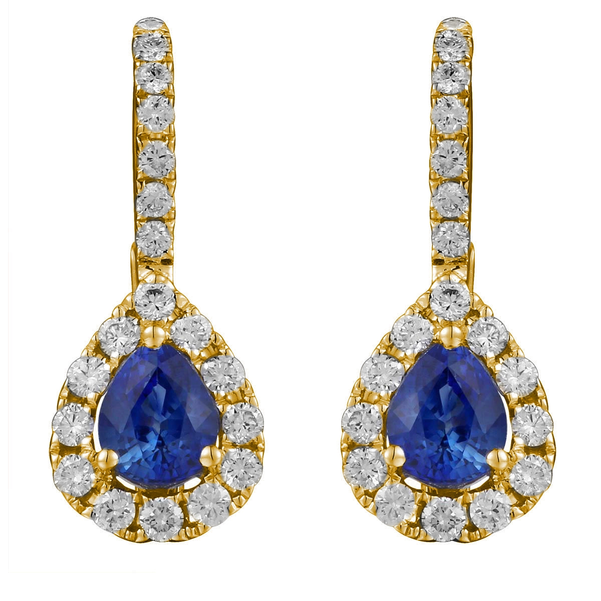 Earrings Earrings in Yellow Gold containing Multi-gemstone, Diamond, Sapphire 456201