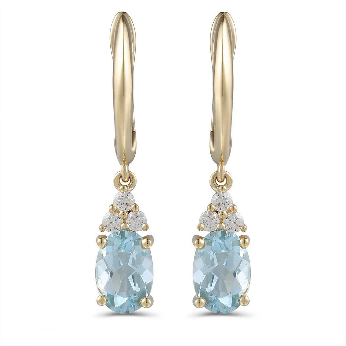 Earrings Earrings in Yellow Gold containing Aquamarine, Multi-gemstone, Diamond 456202