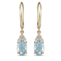 Earrings Earrings in Yellow Gold containing Aquamarine, Multi-gemstone, Diamond 456202