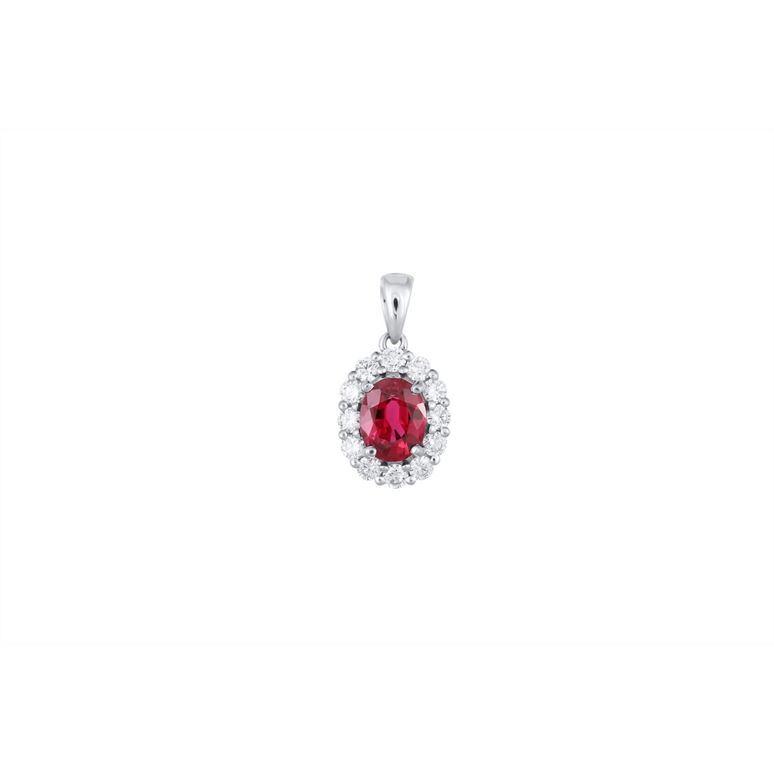 Pendants Pendants in White Gold containing Multi-gemstone, Diamond, Ruby 456224