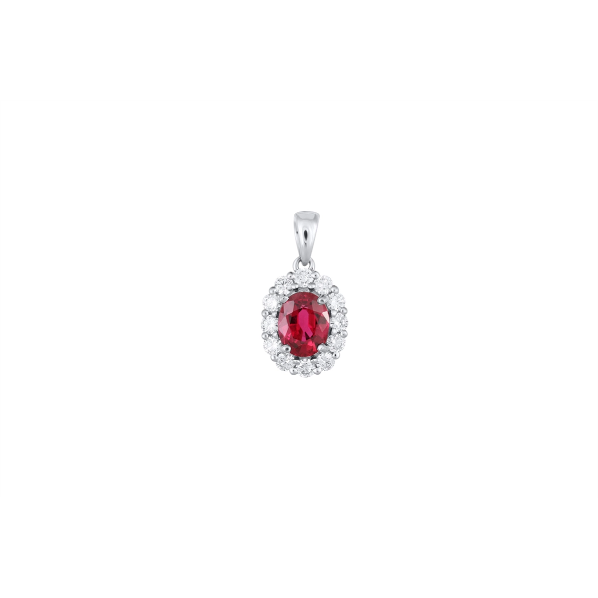 Pendants Pendants in White Gold containing Multi-gemstone, Diamond, Ruby 456224