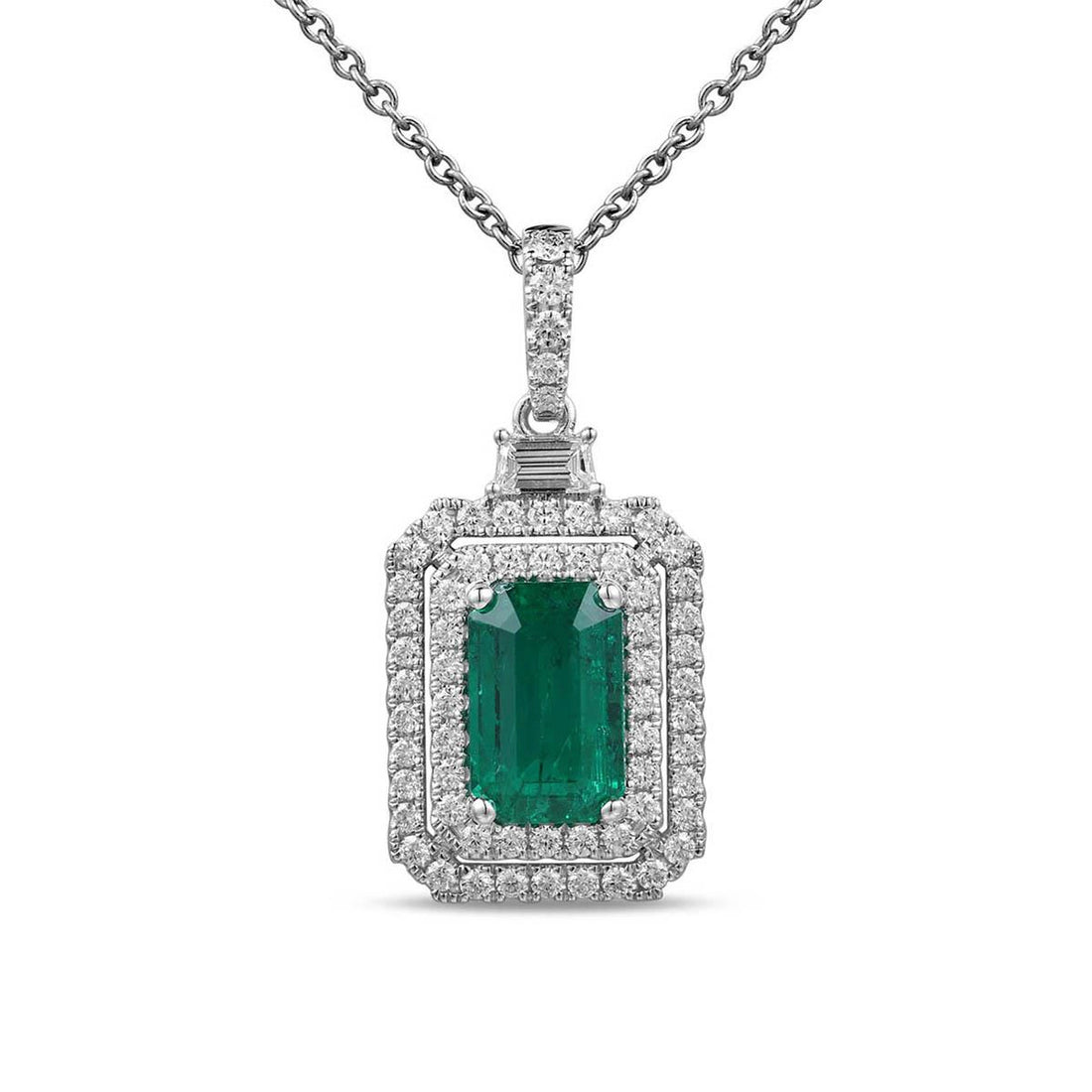 Pendants Pendants in White Gold containing Multi-gemstone, Diamond, Emerald 456226