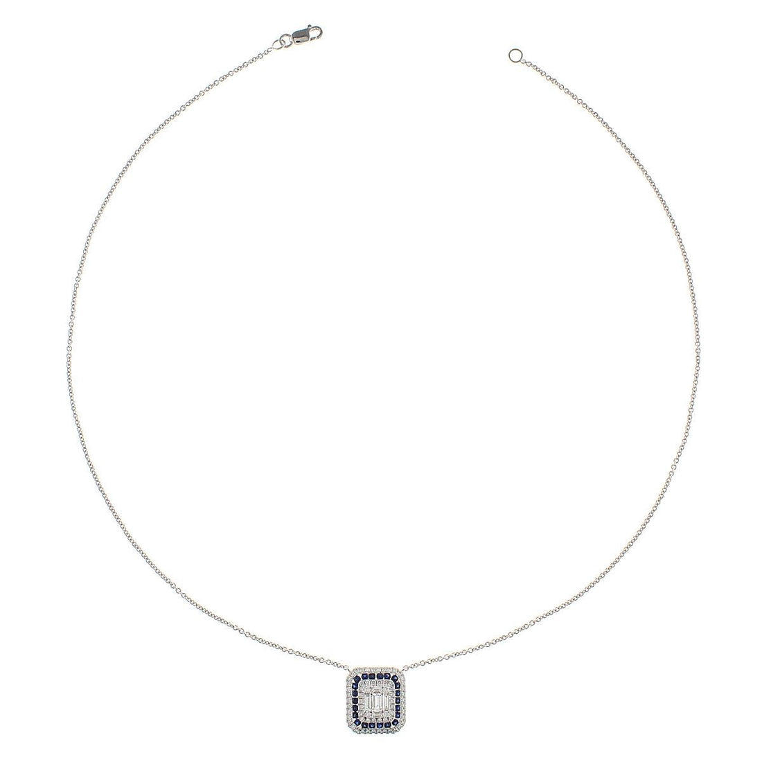 Necklaces Necklaces in White Gold containing Multi-gemstone, Diamond, Sapphire 456249