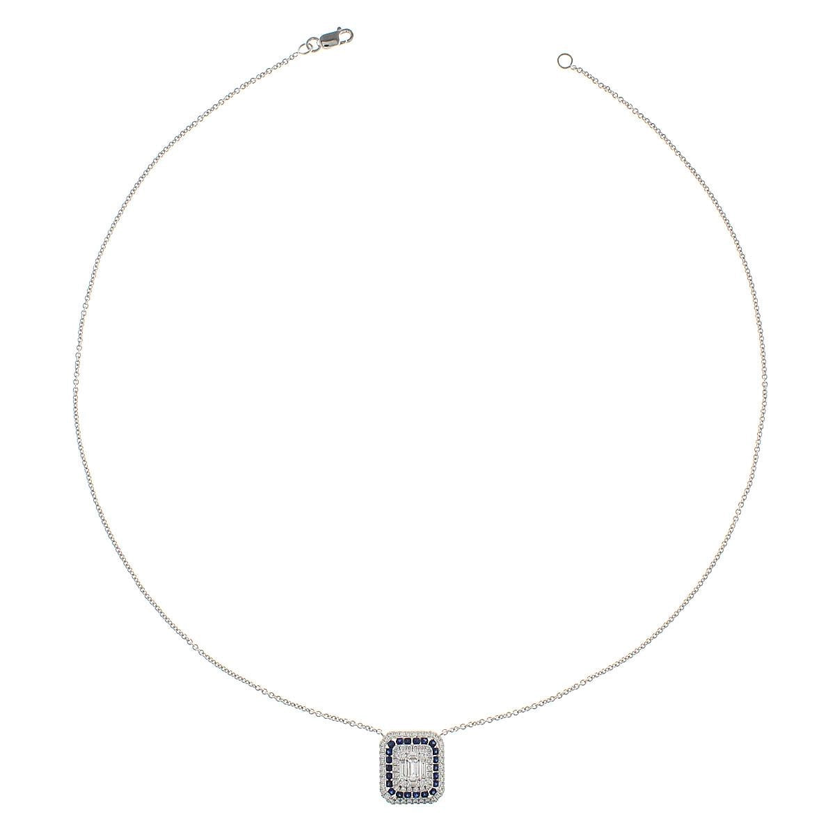 Necklaces Necklaces in White Gold containing Multi-gemstone, Diamond, Sapphire 456249