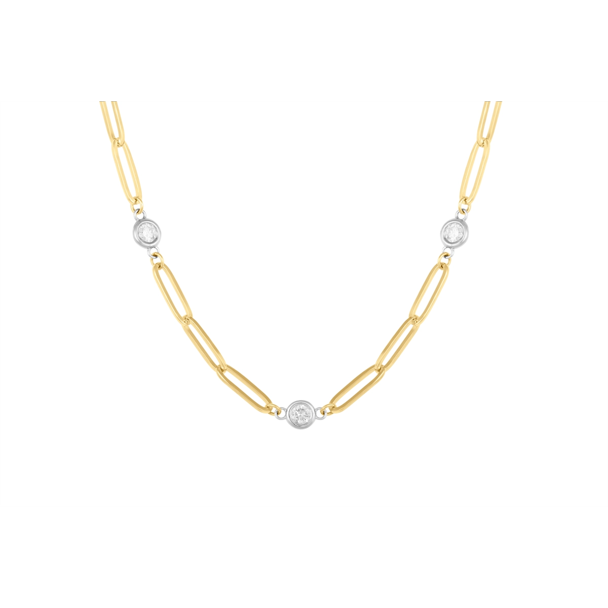 Necklaces Necklaces in Mixed Metals containing Diamond 456361