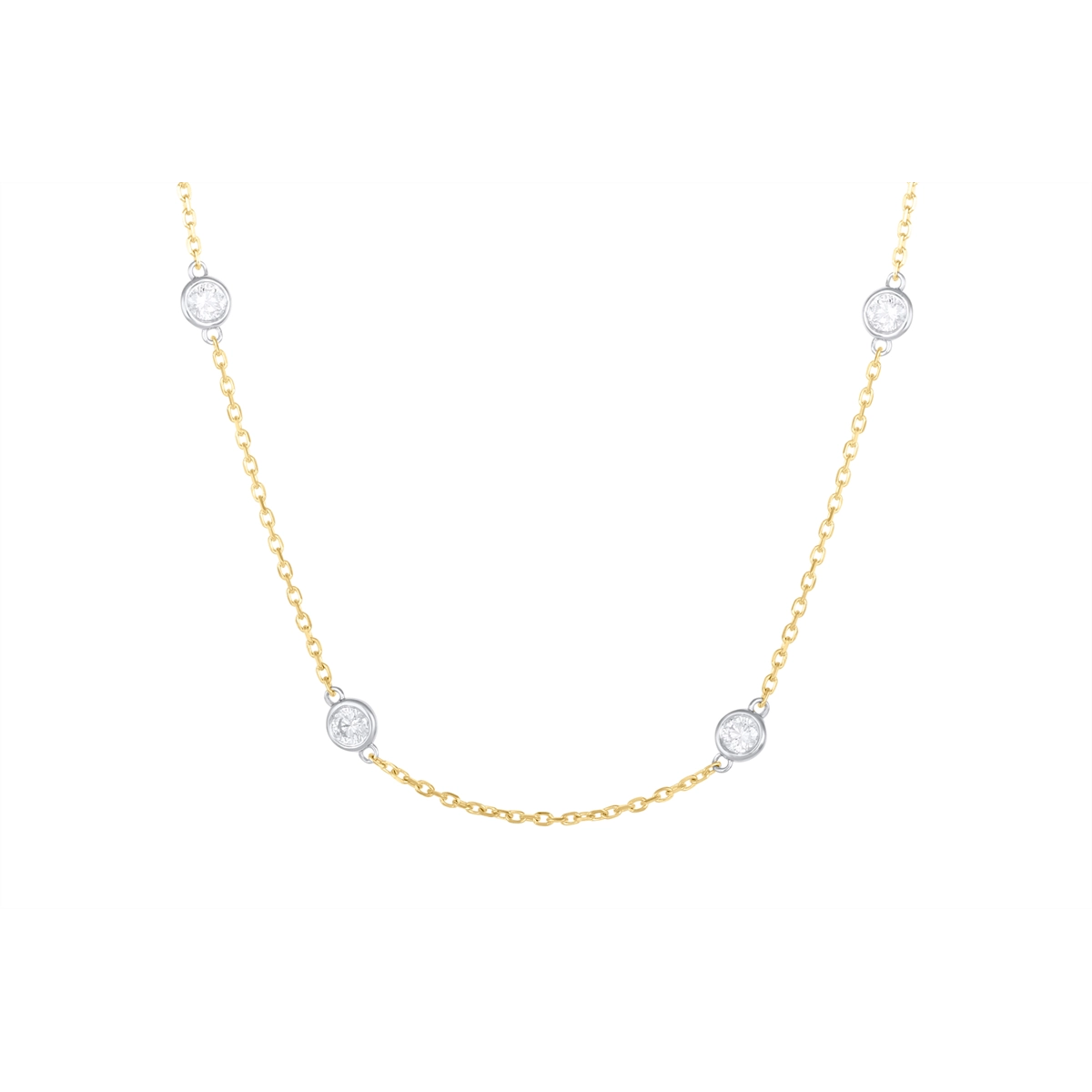Necklaces Necklaces in Mixed Metals containing Diamond 456376