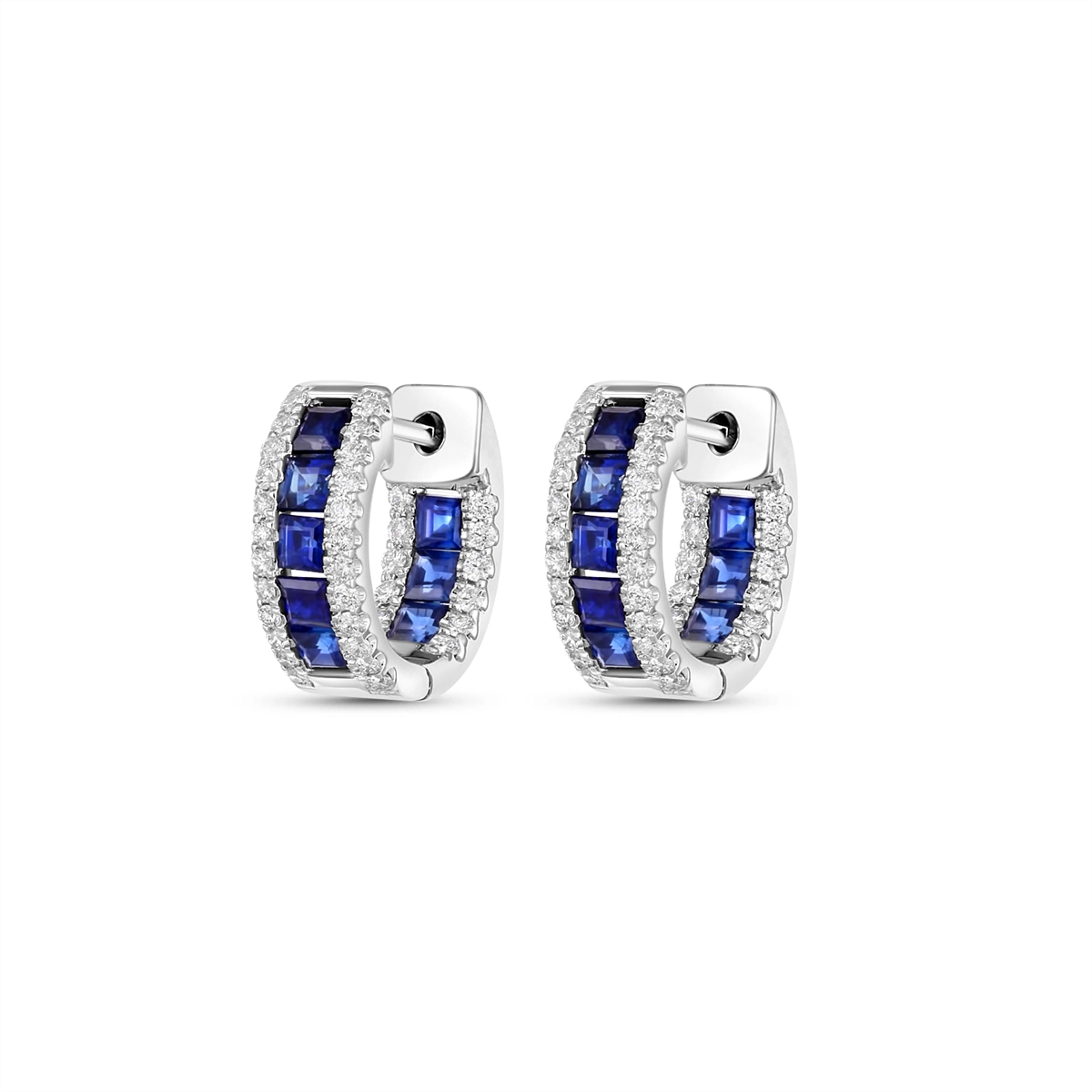 Earrings Earrings in White Gold containing Multi-gemstone, Diamond, Sapphire 456429