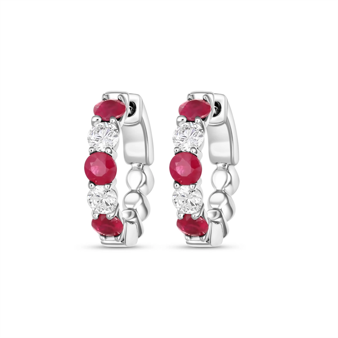 Earrings Earrings in White Gold containing Multi-gemstone, Diamond, Ruby 456431