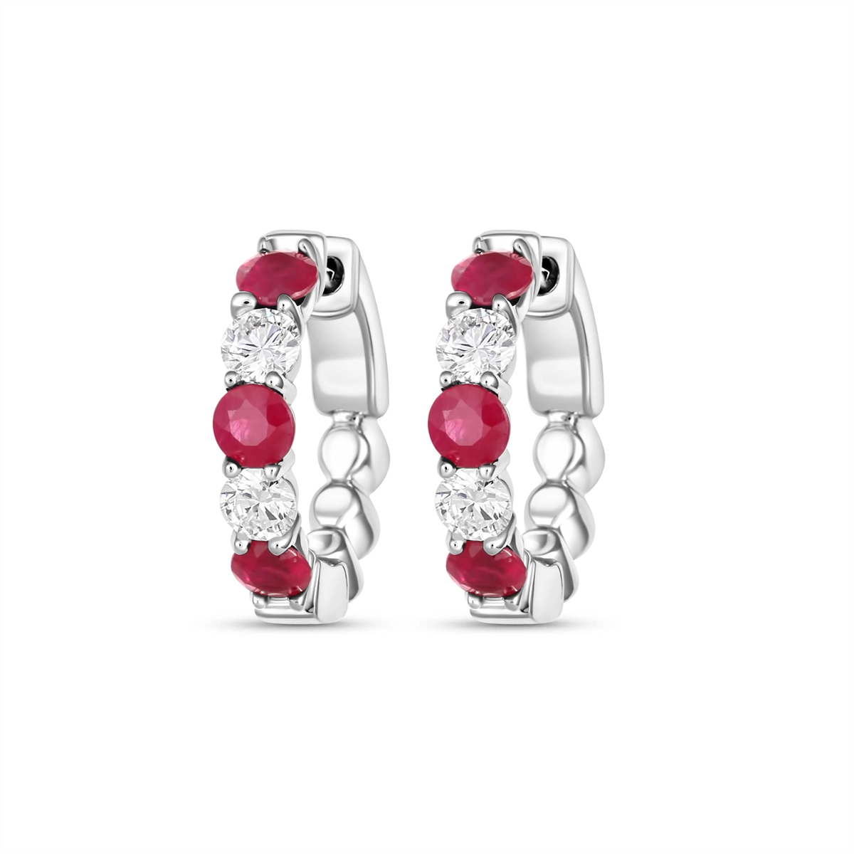 Earrings Earrings in White Gold containing Multi-gemstone, Diamond, Ruby 456431