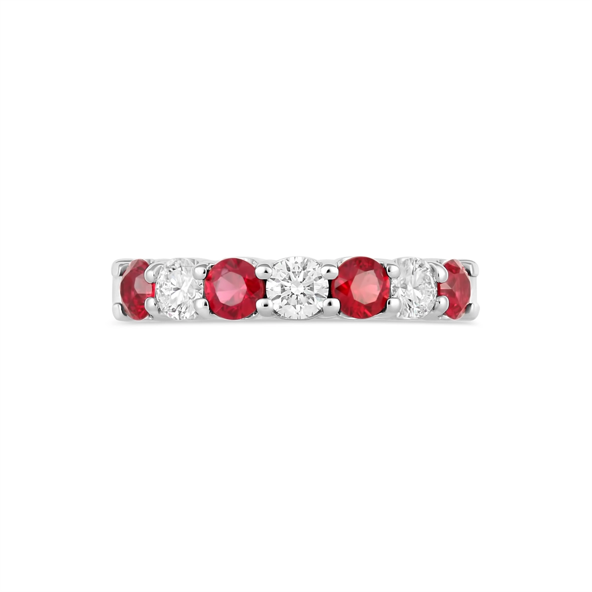 Wedding Bands Wedding Rings in White Gold containing Multi-gemstone, Diamond, Ruby 456566