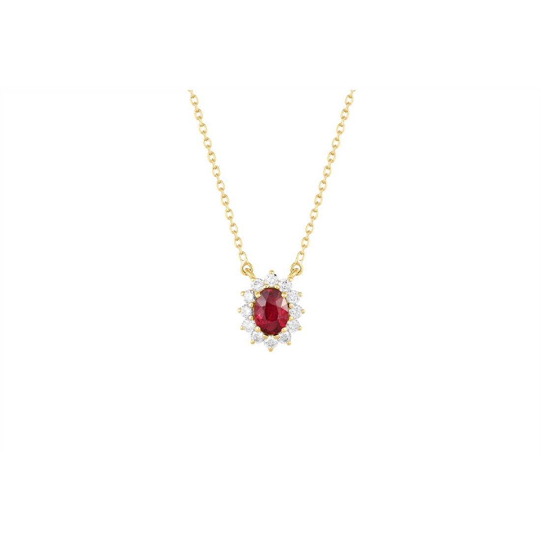 Necklaces Necklaces in Yellow Gold containing Multi-gemstone, Diamond, Ruby 456579