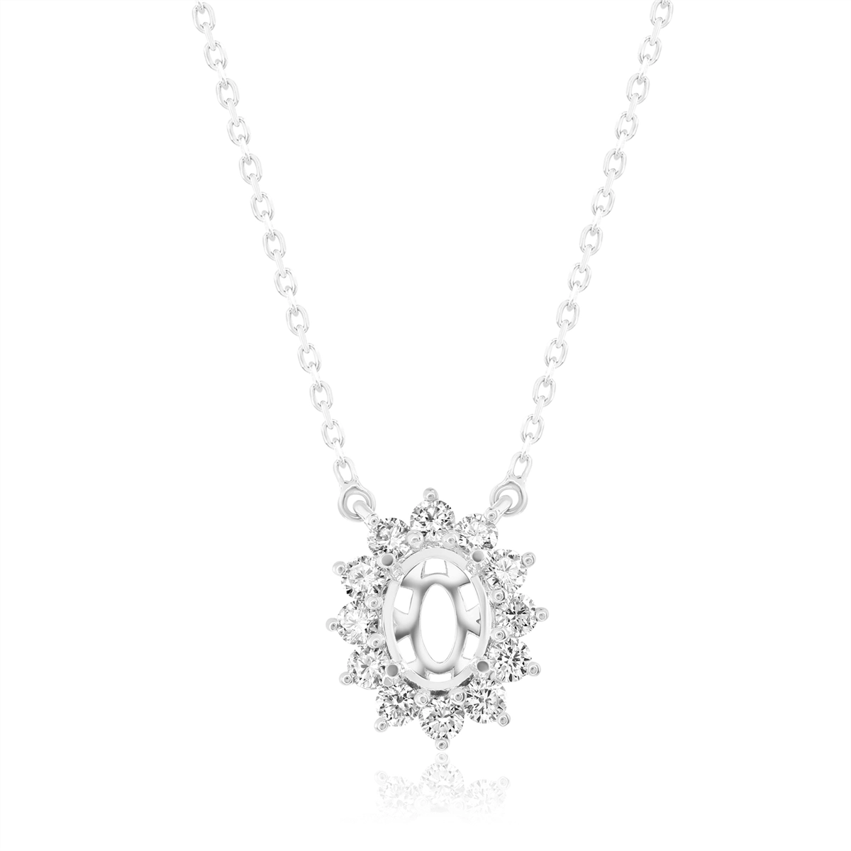 Necklaces Necklaces in White Gold containing Diamond 456583