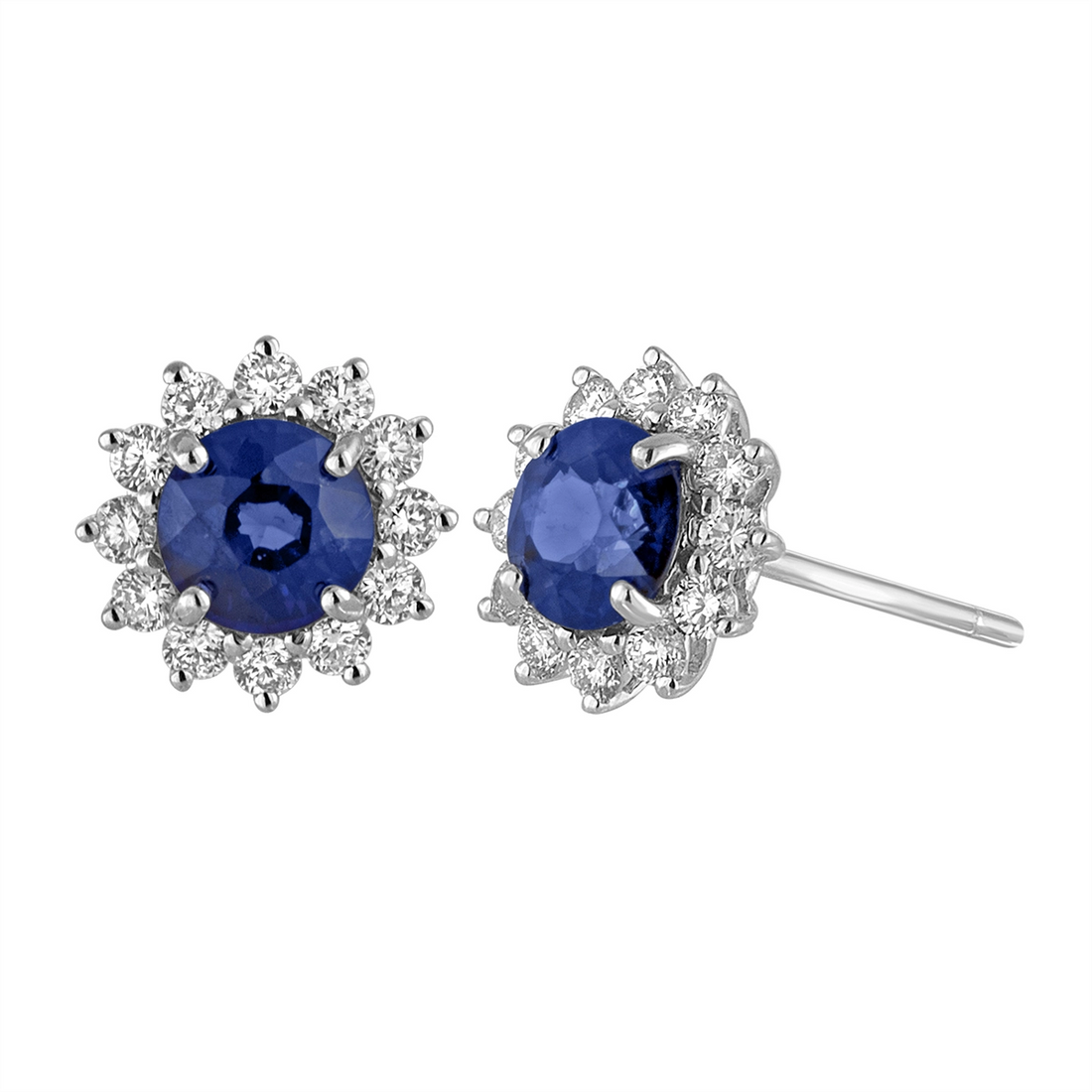 Earrings Earrings in White Gold containing Multi-gemstone, Diamond, Sapphire 456585