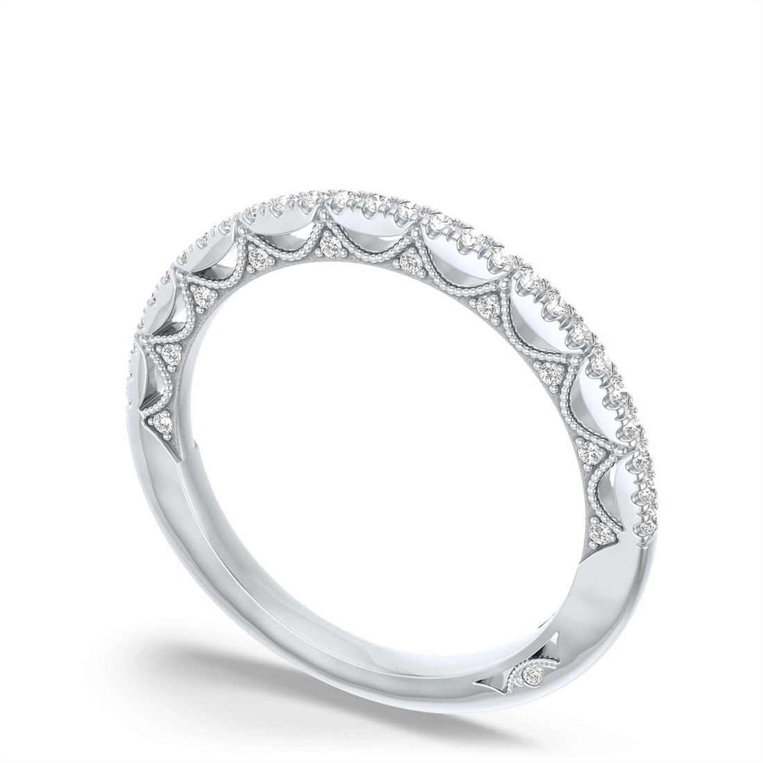 Tacori Wedding Rings in Platinum/Palladium containing Diamond 456686