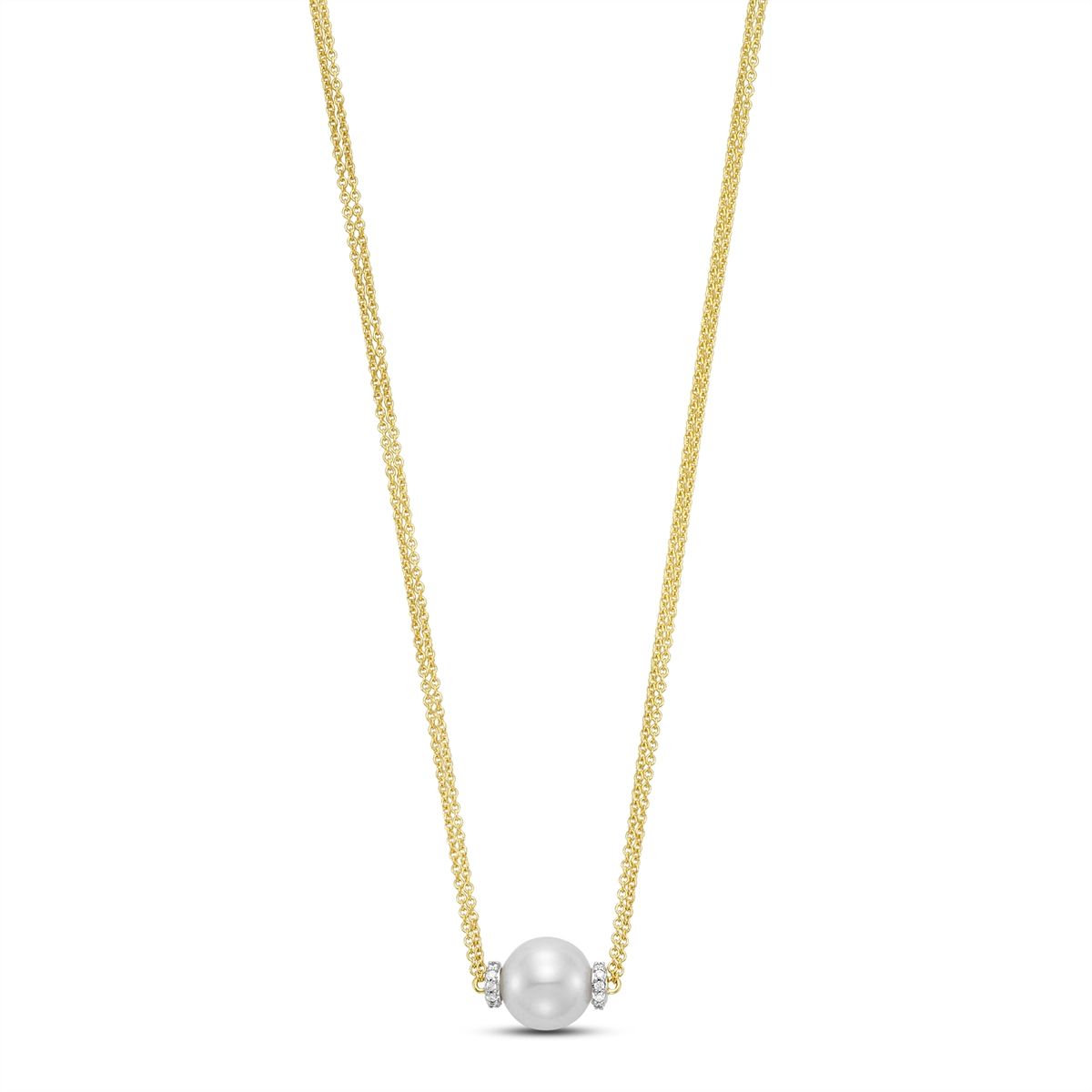 Necklaces Necklaces in Yellow Gold containing Multi-gemstone, Diamond, Pearl 456767