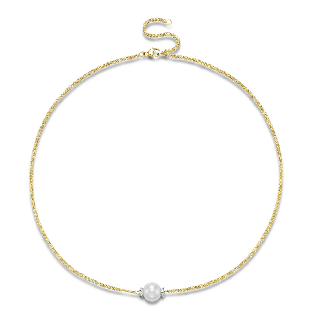 Necklaces Necklaces in Yellow Gold containing Multi-gemstone, Diamond, Pearl 456767