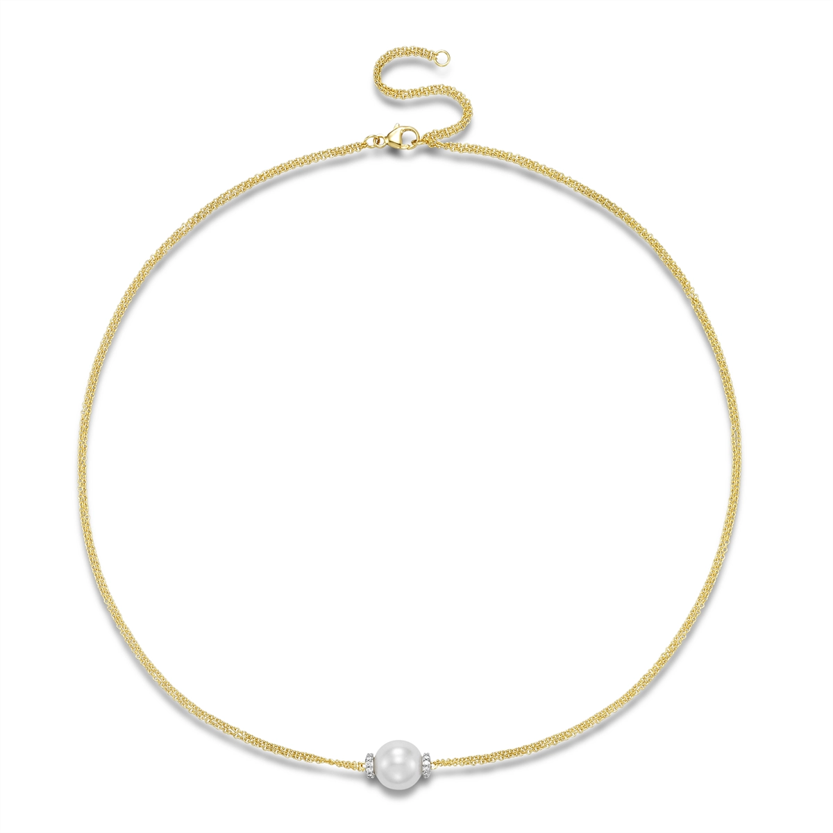 Necklaces Necklaces in Yellow Gold containing Multi-gemstone, Diamond, Pearl 456767