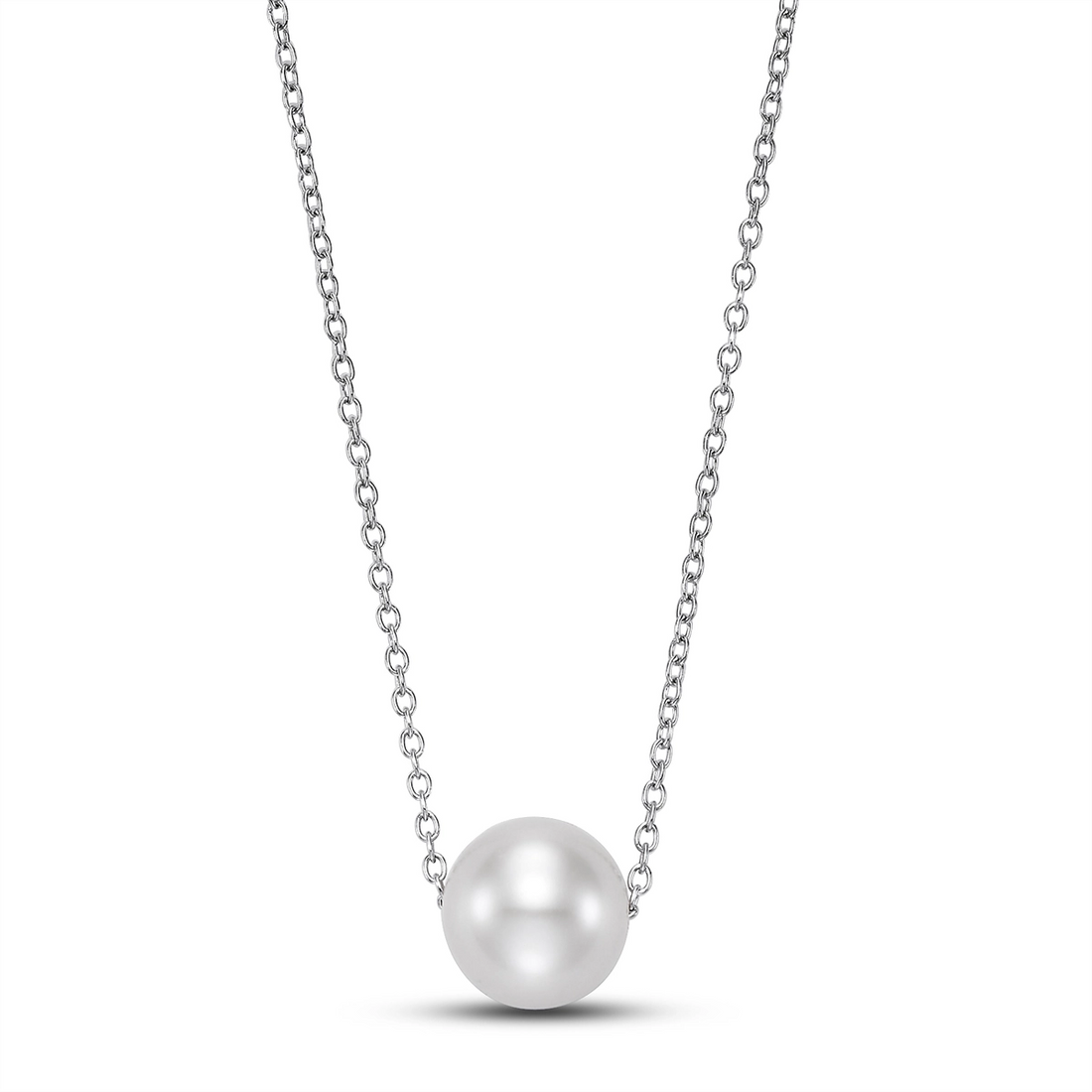 Necklaces Necklaces in White Gold containing Pearl 456769