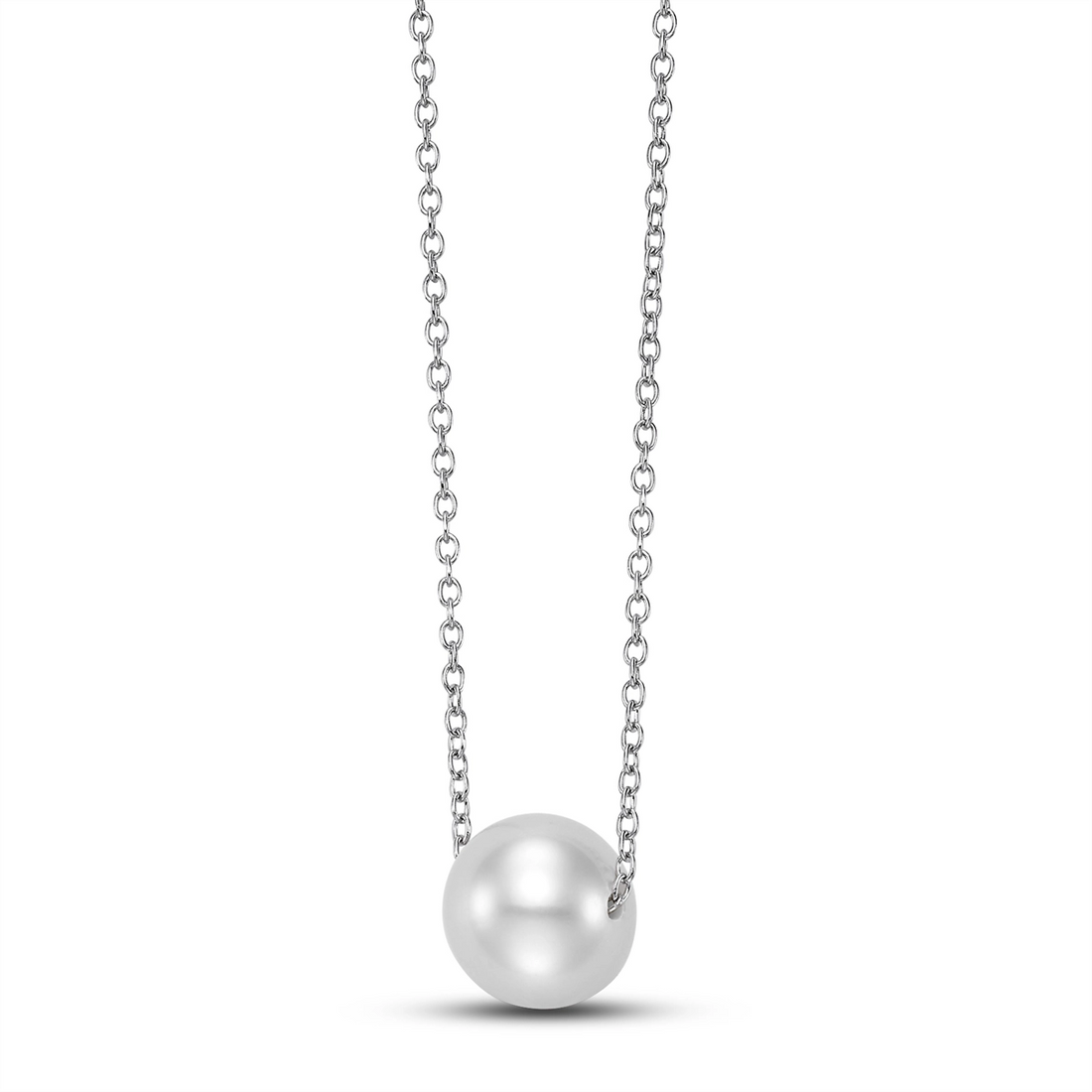 Necklaces Necklaces in White Gold containing Pearl 456769